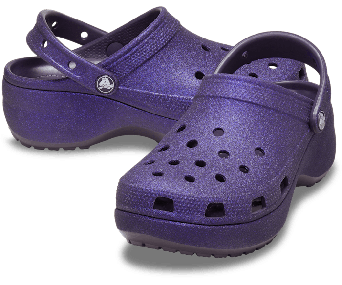 Classic Platform Glitter Clog