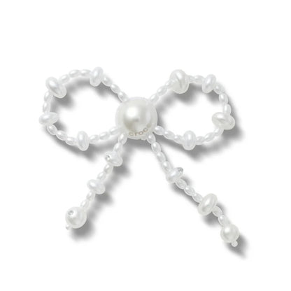 White Large Pearl Beaded Bow