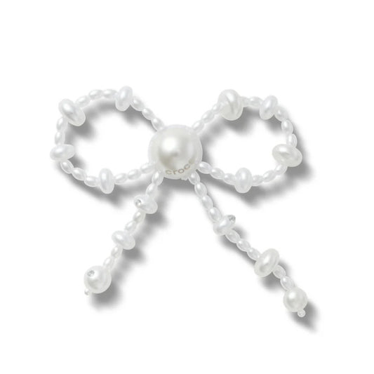 White Large Pearl Beaded Bow