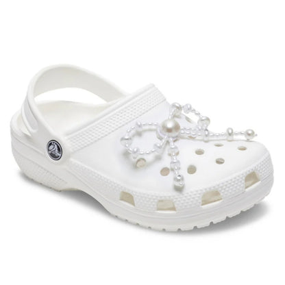 White Large Pearl Beaded Bow