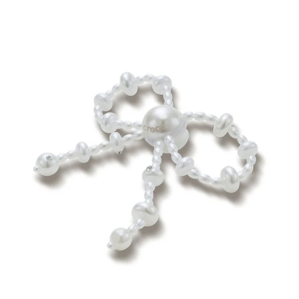 White Large Pearl Beaded Bow
