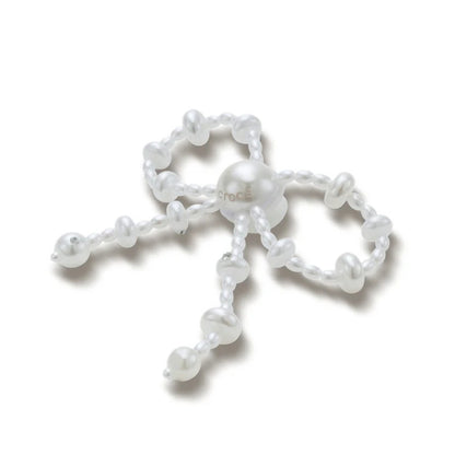 White Large Pearl Beaded Bow
