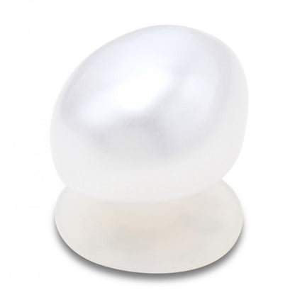 White Oval Baroque Pearl