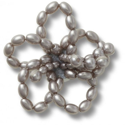 Black Pearl Beaded Floral