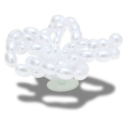 White Pearl Beaded Floral