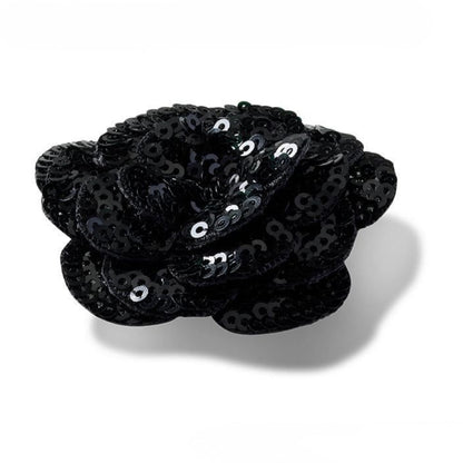 Black Sequin Flower