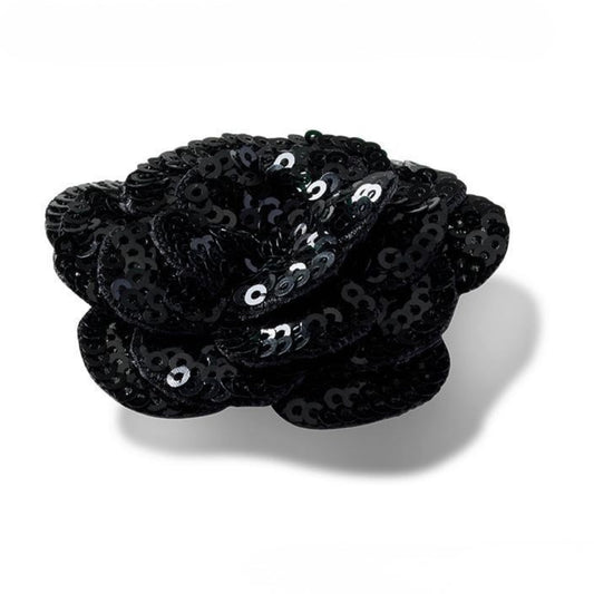 Black Sequin Flower