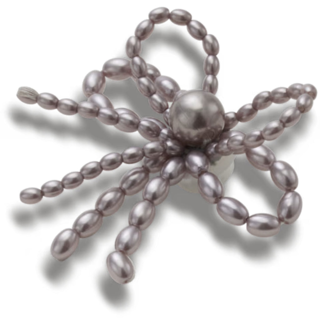 Black Pearl Beaded Bow