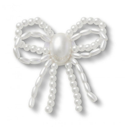White Pearl Beaded Bow