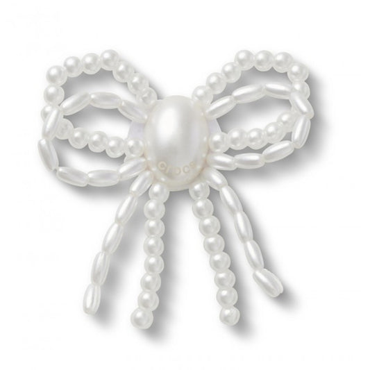White Pearl Beaded Bow