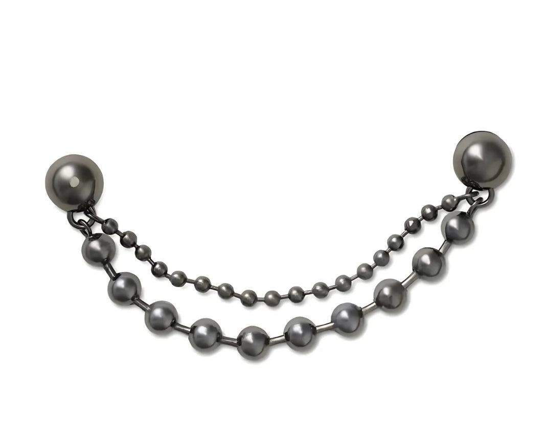 Double Black Gem Chain