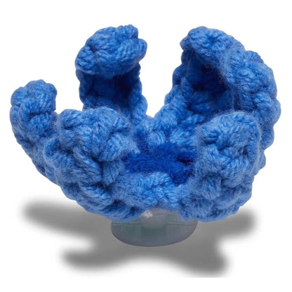 Blue Crochet Flower