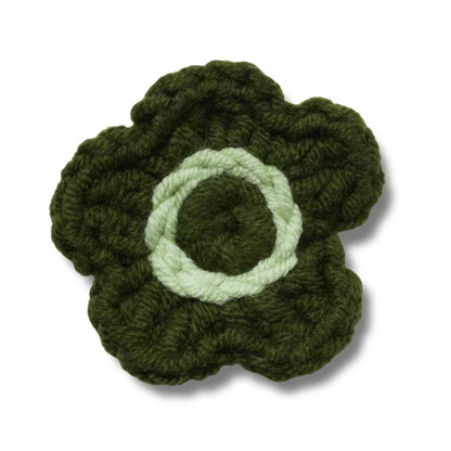 Green Crochet Flower