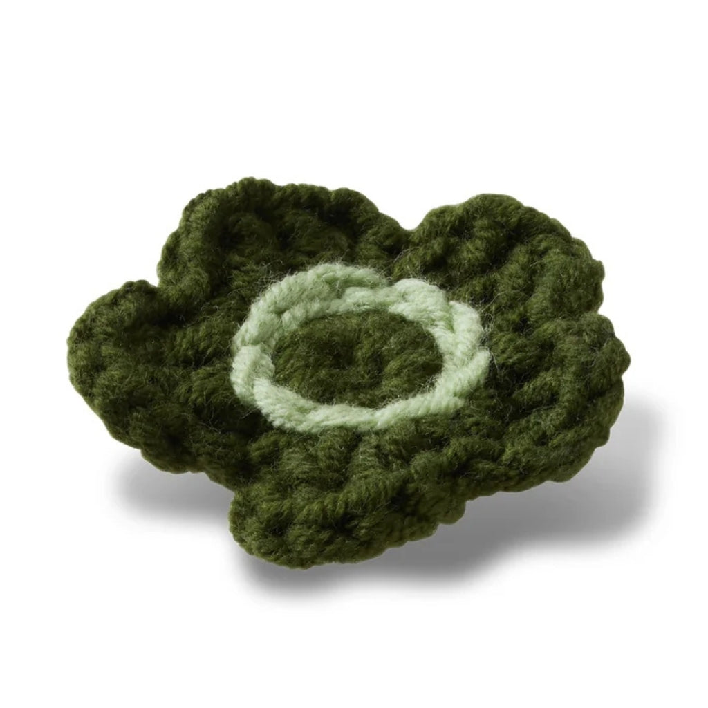 Green Crochet Flower