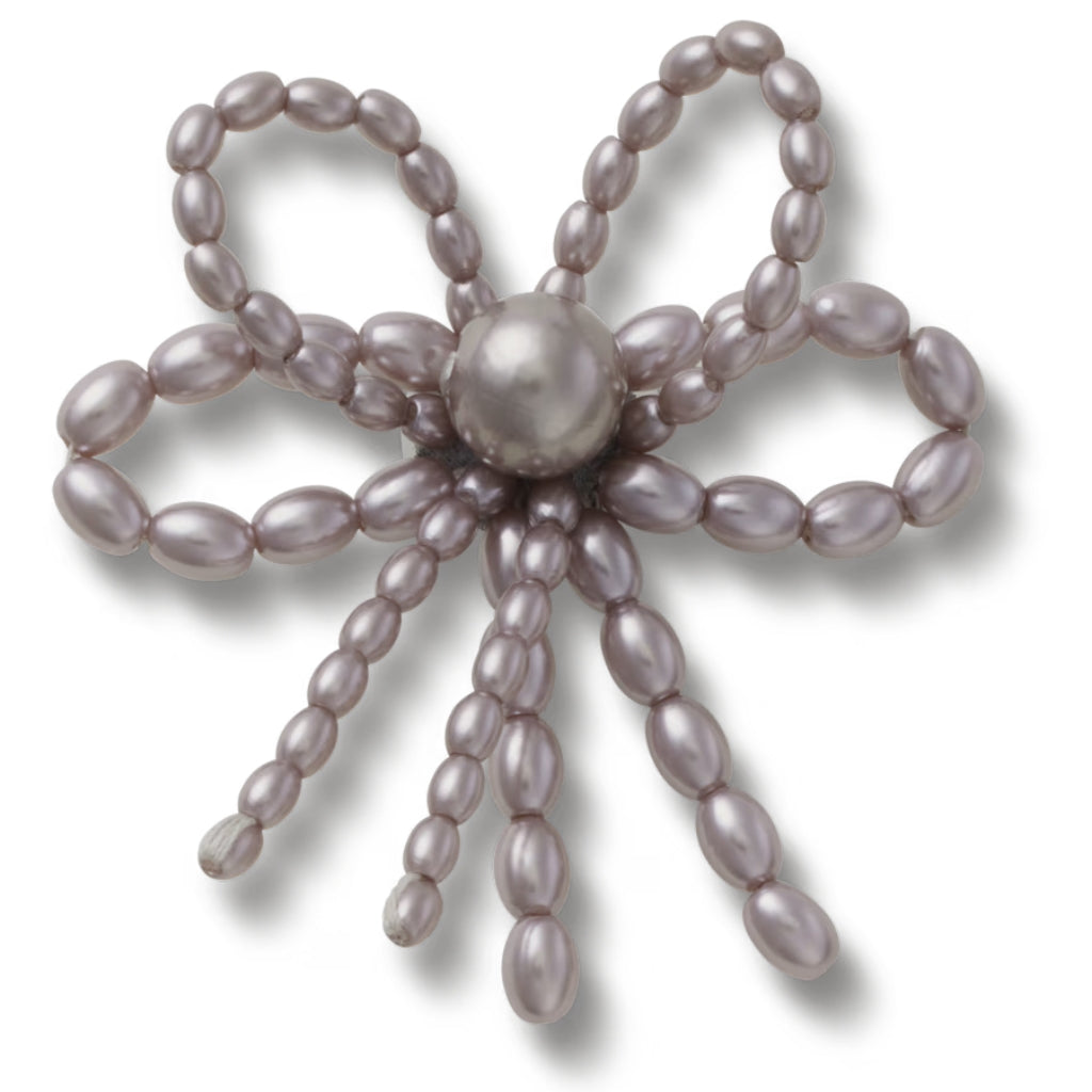 Black Pearl Beaded Bow