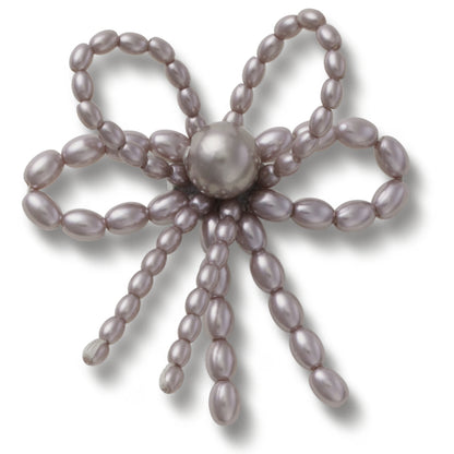 Black Pearl Beaded Bow