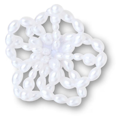 White Pearl Beaded Floral